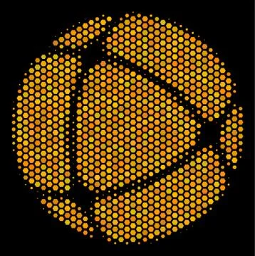 Hexagon Halftone Internet Icon Stock Illustration