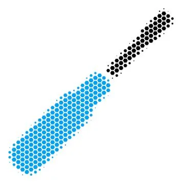 Hexagon Halftone Screwdriver Icon Stockillustratie