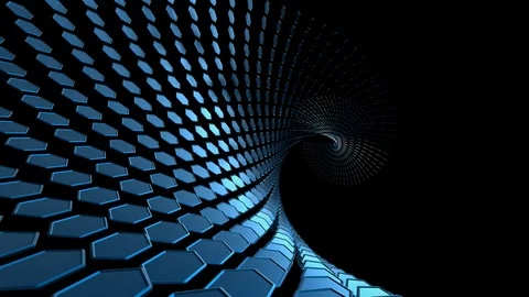 Hexagon honeycomb blue texture in space. Uhd 4k background, backdrop texture Video stock 106805292