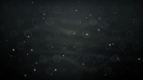 Hexagon Honeycomb Loop - Black Matte Shapes Modern Backdrop Vidéo 344033360