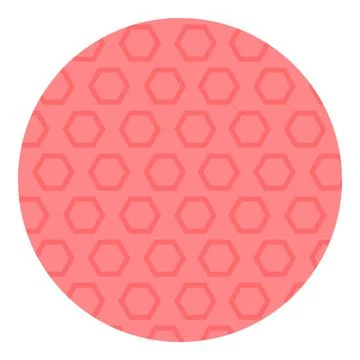 Hexagon honeycomb pattern round pink frame graphic vector illustration Ilustração Stock