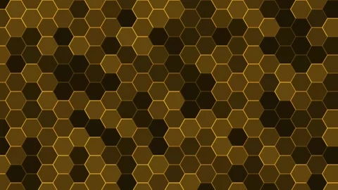 Hexagon honeycomb pulsing seamless looping background 4K Stockbeeldmateriaal 337120527