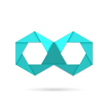 Hexagon infinity logo Stock-Illustration