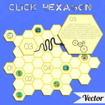 Hexagon infographic Stock Illustration