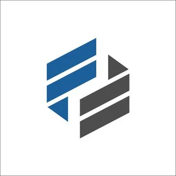 Hexagon Initial FF logo vector design Stock Illustration
