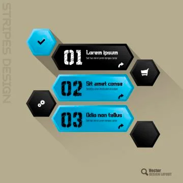 Hexagon Interface Illustrazione stock