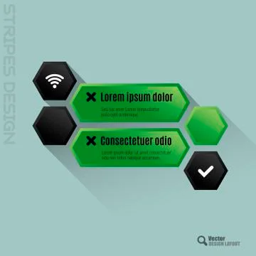 Hexagon Interface 스톡 일러스트