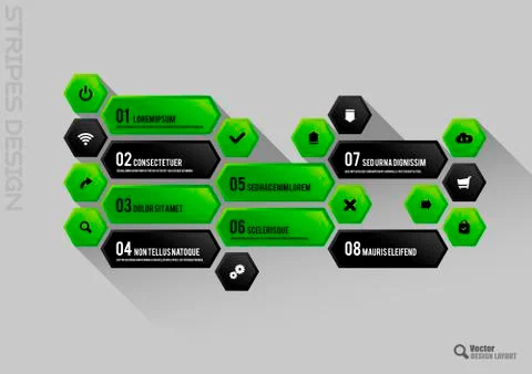 Hexagon Interface Illustrazione stock