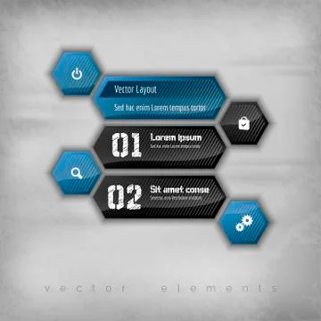 Hexagon Layout Stock Illustration