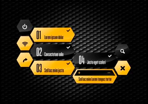 Hexagon Layout Illustrazione stock