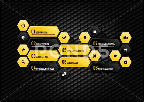Hexagon Layout Illustrazione stock