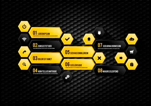 Hexagon Layout Stock Illustration