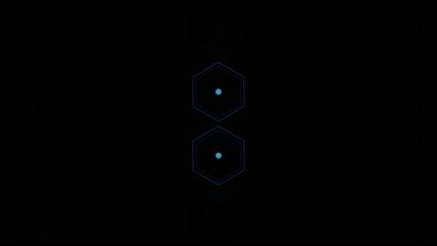 Hexagon Led Light flash. Bulb Effect. beautiful lights LOOP 4K Stock Footage 163902390