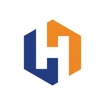 Hexagon Letter H Initial Icon Vector Logo Template Stock Illustration