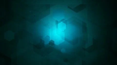 Hexagon lights Stock Footage 12460387