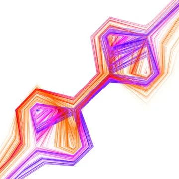 Hexagon line Illustrazione stock