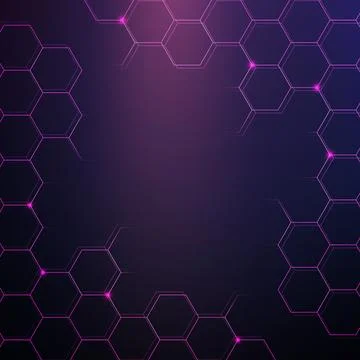 Hexagon lines background. Stock Illustration