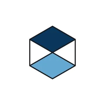 Hexagon logo, illustration, vector Stock Illustration