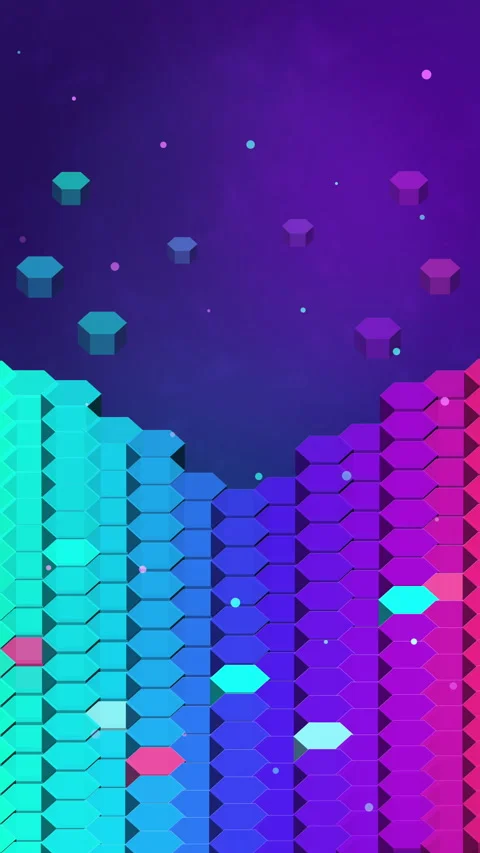 Hexagon loop animation with abstract pattern, geometric texture and shape Stock Footage 346738611