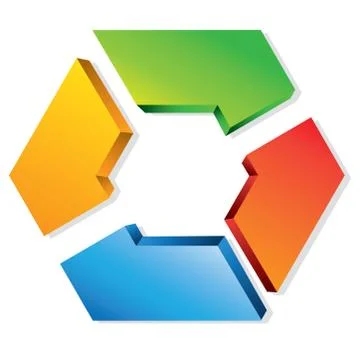 Hexagon loop diagram 스톡 일러스트