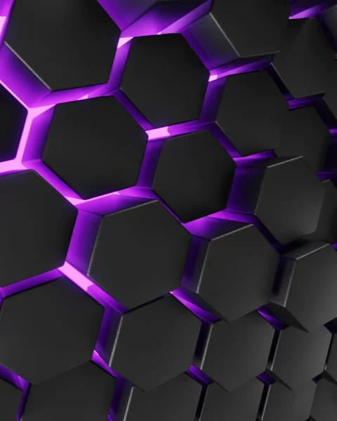 Hexagon looping background with glow light Video stock 286420297