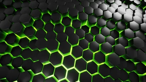 Hexagon looping background with glow light Stock-Footage 286420359