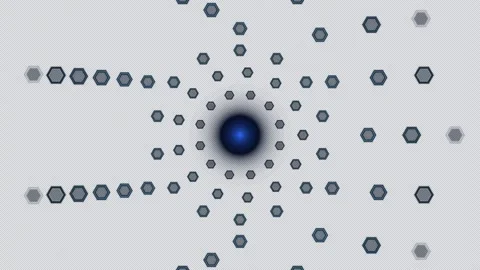 Hexagon Matrix Perspective Background Animation Seamless Stock Footage 341829900