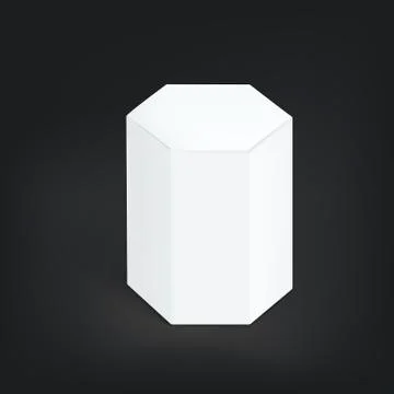 Hexagon modern packaging box Illustrazione stock