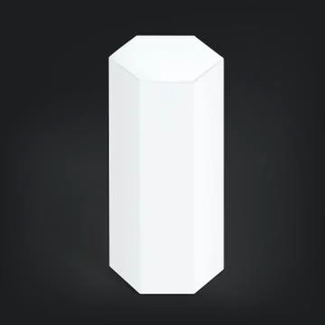 Hexagon modern packaging box Stock Illustration