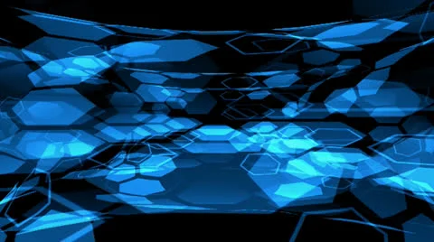 Hexagon Motion Mapping Stock Footage 24719933