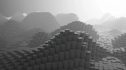 Hexagon Mountains Stock Footage 52604116