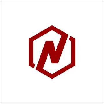 HEXAGON N letter vector logo Stock Illustration