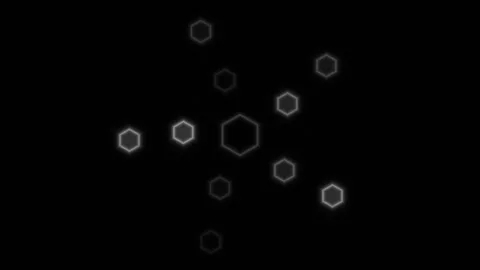 Hexagon nodes pulsing overlay for visuals and backgrounds Stock Footage 341744590