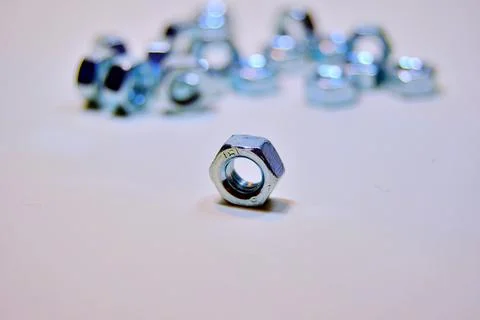 Hexagon nuts Stock Photos