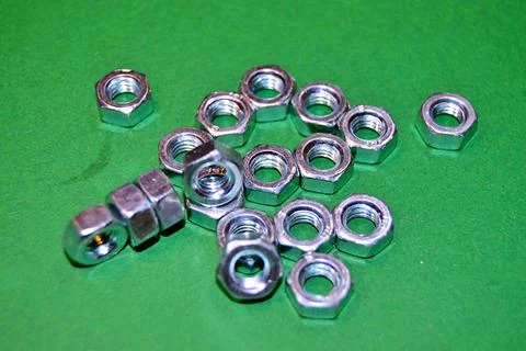 Hexagon nuts Stock Photos