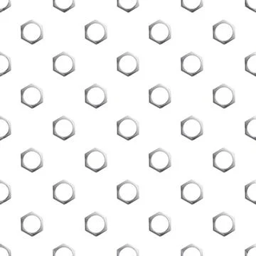 Hexagon nuts repeating pattern seamless metal background 스톡 일러스트