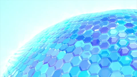 Hexagon or Honeycomb shield Stock Footage 130401133