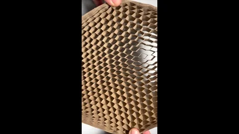 Hexagon paper pattern Video stock 305314695