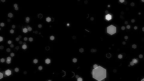 Hexagon paticles white Video stock 85028219