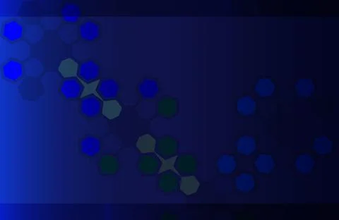 Hexagon pattern and blue gradient backdrop Stock Illustration