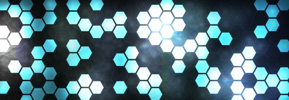 Hexagon pattern background, digital abstract pattern for AI technology, biotech Stockillustratie