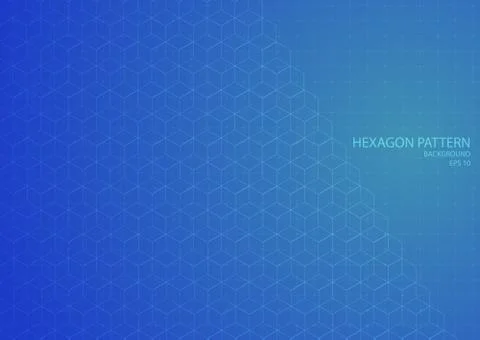 Hexagon pattern background modern grid design line abstract art style Illustrazione stock