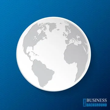 Hexagon pattern background with white globe Stock-Illustration