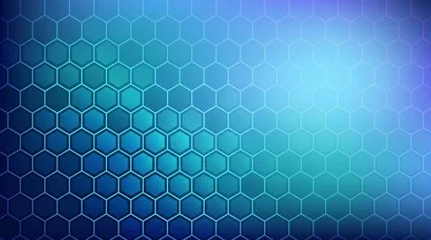 Hexagon pattern blue gradient background for modern web design. Иллюстрация