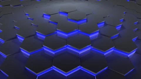 Hexagon pattern blue Stock Illustration