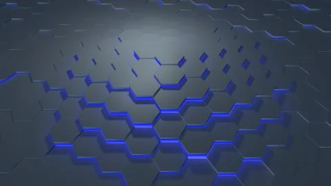 Hexagon pattern blue Stock Illustration