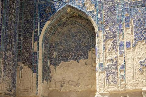 Hexagon pattern of castle wall Stockfoto's