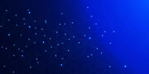 Hexagon pattern with DNA molecule structure for medical 스톡 일러스트