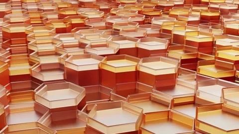 Hexagon pattern, Futuristic surface concept with hexagons. Abstract Honeycomb, Stock Footage 214437115