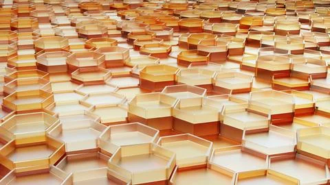 Hexagon pattern, Futuristic surface concept with hexagons. Abstract Honeycomb, Illustrazione stock
